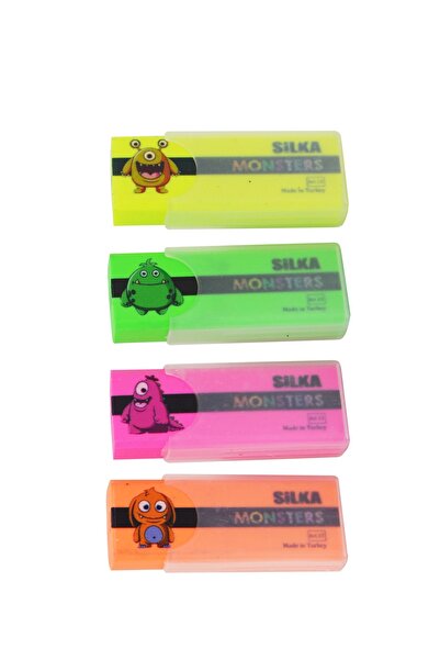 Four Office مجموعة ممحاة من 4 ألوان من مونسترز