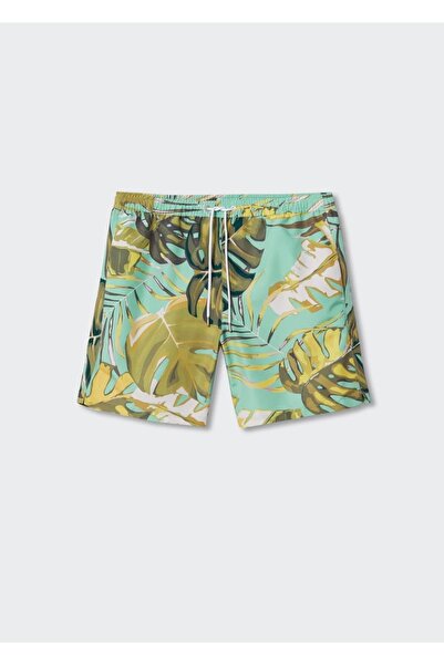 MANGO Man Hawaii Desenli Şort Mayo