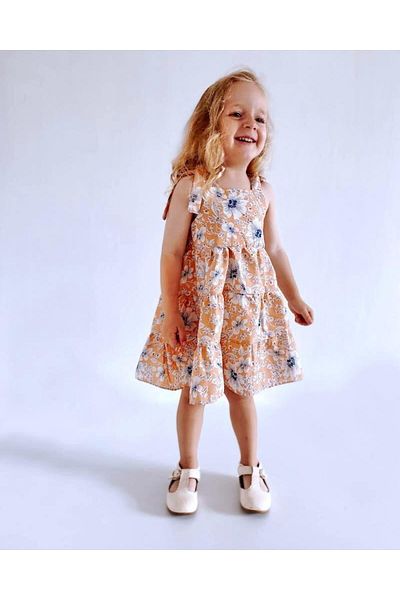 le petit sole Rochie cu bretele pentru fete - Design confortabil și elegant