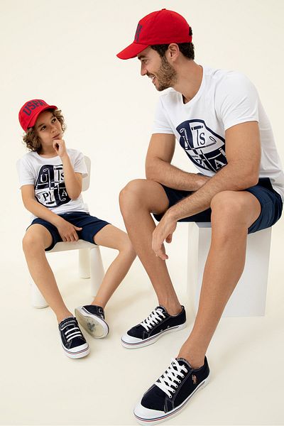 U.S. Polo Assn. Ανδρικό λευκό μπλουζάκι