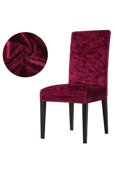 Arzuyum غطاء كرسي مخملي من الليكرا عالي الجودة لحماية الكرسي قطعة واحدة