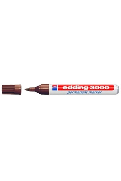 Edding Markör Permanent Kalem Yuvarlak Uçlu 1.5-3 Mm Kahverengi 3000 10'lu Paket