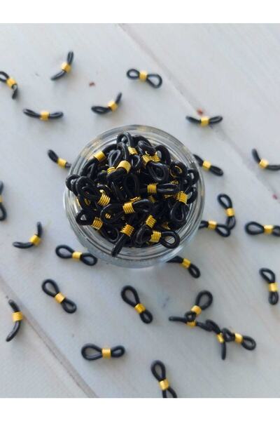 Bonanka 10 Adet - 20 mm - Siyah Renk - Gözlük Lastiği, Gözlük Bağlantısı, Göz...