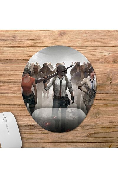 Pixxa موديل لوحة ماوس مع مسند للمعصم من Pubg - 2 بيضاوي