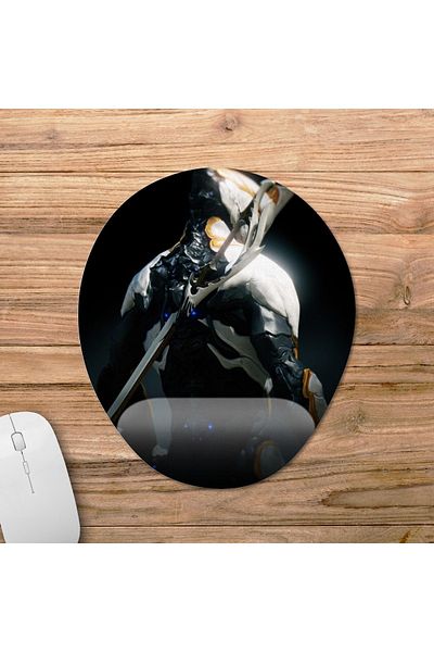 Pixxa موديل لوحة ماوس مع مسند للمعصم من Warframe - 1 بيضاوي