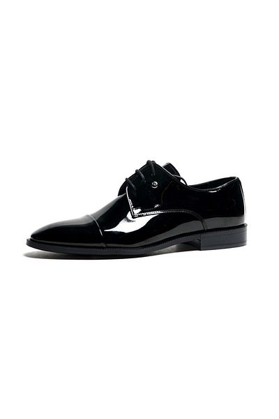 Pierre Cardin S 7028 Ανδρικά κλασικά λουστρίνια δεμένα παπούτσια Μαύρο λουστρίνι