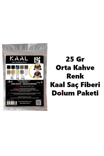 Sevich Kaal Toppik 25 Gr Orta Kahve ( Med Brown ) Renk Topik Saç Tozu Saç Fib...