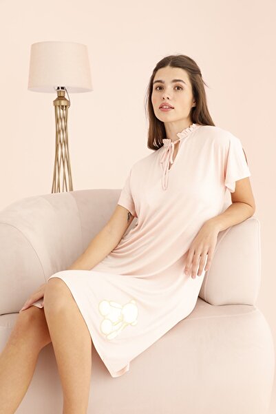 Sevim 13548  Nakışlı Gecelik