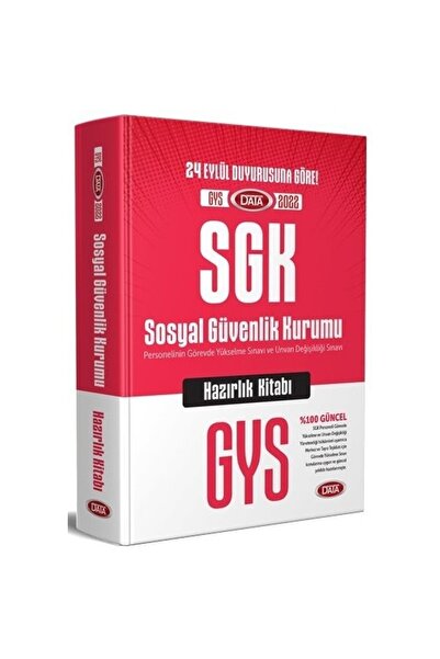 Data Yayınları 2022 Sosyal Güvenlik Kurumu Sgk Gys Hazırlık Kitabı