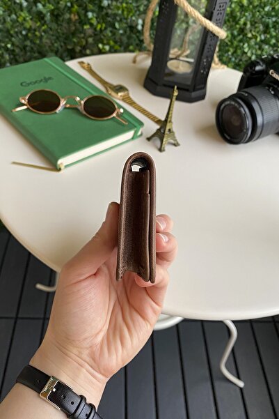 Modica Lima Genuine Leather Brown Card Holder and Business Card Holder - High-End Handcrafted with 15 Card Capacity