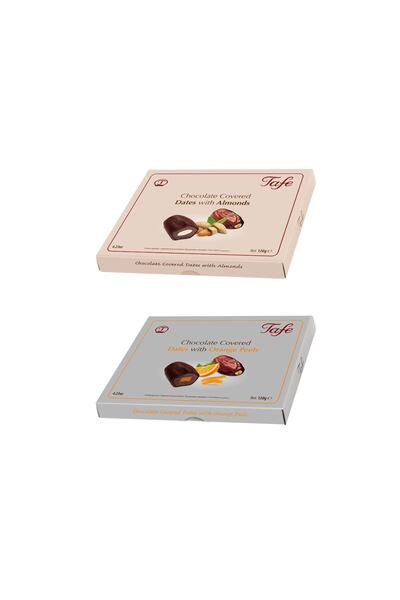 TAFE Çikolata Kaplı Bademli Ve Portakallı Hurma 120g X 2 Li Paket