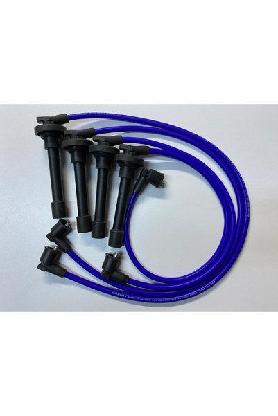 CHAMPION SPARK PLUG WIRE SET Honda Cıvıc Iv 1.5 16v 91-95 B15 4cc 8.5 mm Mavi Silikon Performans Buji Kablosu Uyumlu