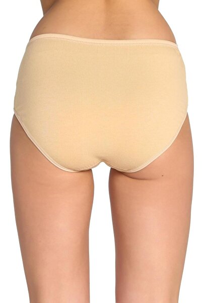 Tutku 6 Pieces Women's High Waist Bato Thin Rubber Panties Skin