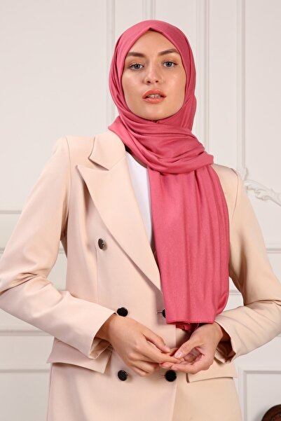 ada sanatsal Classic Combed Cotton Shawl Lycra Dried Rose