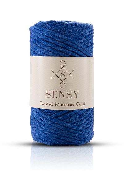 SENSY Premium Scanned Macrame Macrame Hobby Rope Saks Blue