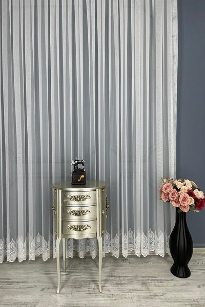 perdemony Special Embroidered Skirt Grecian Tulle Curtain Honeycomb Floor 300 X 260 Sparse Pleat 1/2