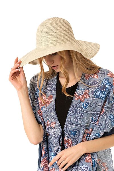 Saria Moda Wide Straw Hat