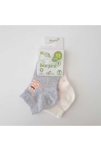 Biorganic Cat 2-Piece Girl's Booties Socks