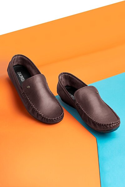 Ducavelli Attic Hakiki Deri Erkek Günlük Ayakkabı , Rok Loafer Ayakkabı Kahverengi
