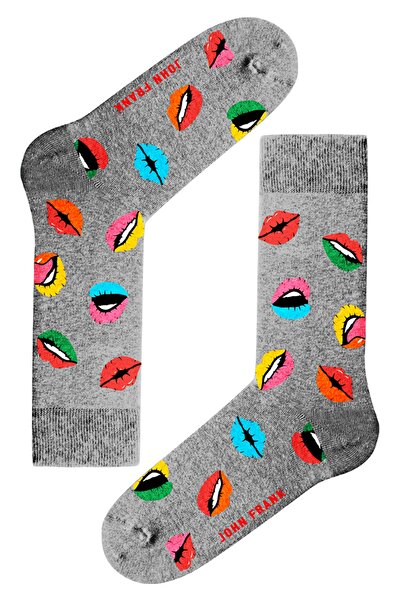 John Frank Fun Desenli Çorap