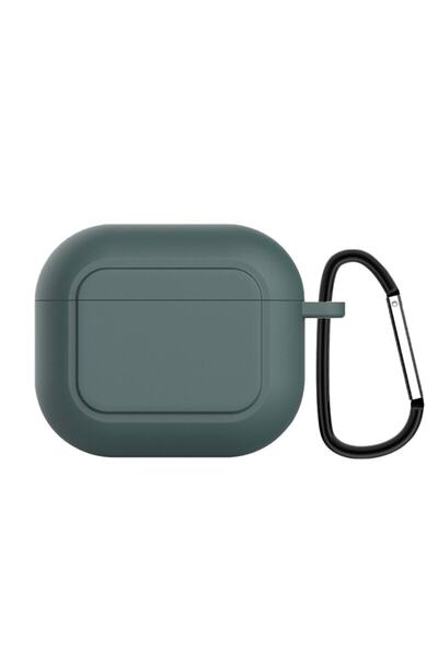 Ally Apple  3 Için Kancalı Ultra Ince Silikon Kulaklık Kılıfı Yeşil