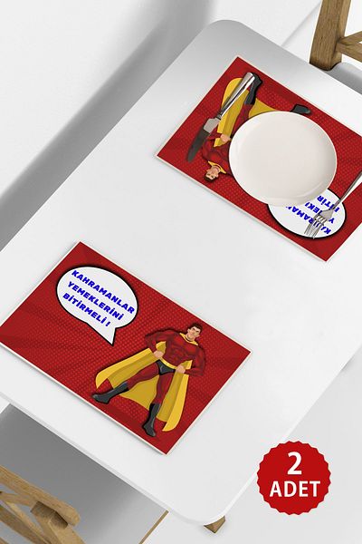 Copyrite Детска подложка за хранене с фигурки на герои 42x30, PVC, 2 части, която може да се пере