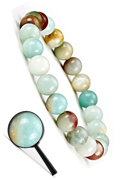 Tesbih Atölyesi Certified Aaa Quality Natural Amazonite Stone Bracelet