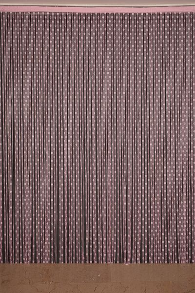 AKÇA TEKSTİL Small Polka Dot Model Pink Color Ready Rope Curtain 300*270 cm