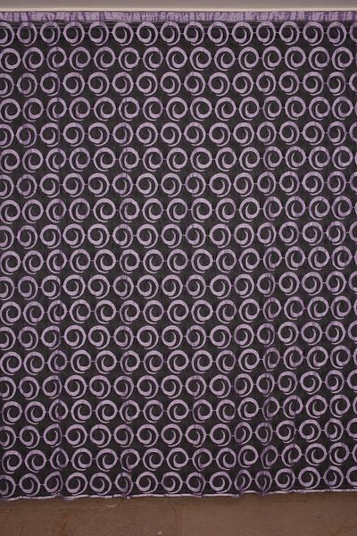 AKÇA TEKSTİL Vakko Lilac Rope Curtain - Sewn Buttons, 3 Mt. Coupon - 300*250 cm