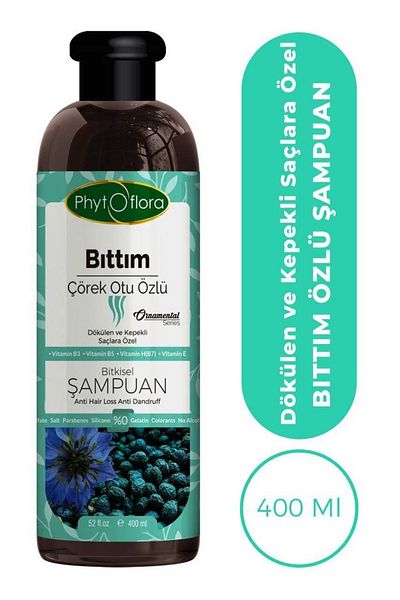 Phytoflora Sacina Flexible 400 ml Herbal Shampoo with Bittim Extract, Salt-Free, Special for Falling and Dandruffy Hair