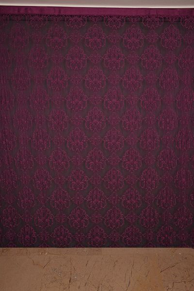 AKÇA TEKSTİL Spider Model Purple Color Rope Curtain Ready-made Buttons Sewn Rope Curtain 300*270 Cm