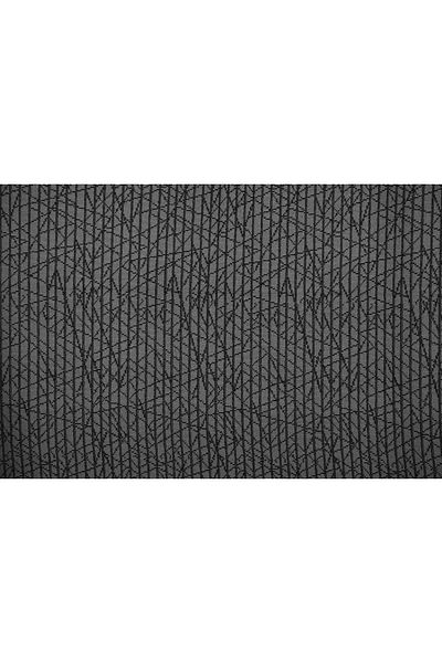 AKÇA TEKSTİL Striped Model Black Color Single Wing Ready-made Planted Pleated Background Curtain 75*260 Cm