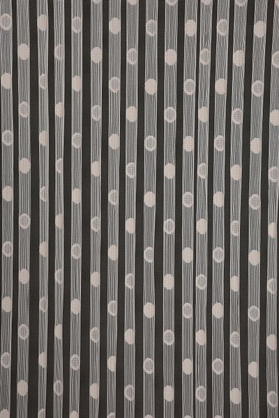 AKÇA TEKSTİL Small Polka Dot Model Cream Color Ready-made Sewn Rope Curtain 300*270 Cm