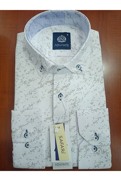 ADVANTE Cămașă pentru bărbați Güncüoğlu 100% bumbac cu mânecă lungă, slim fit