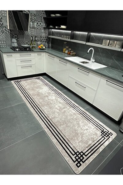 Brillant Geometrik Geçişli Şönil Görünüm Lateks Kaymaz Taban Leke Tutmaz Saça...
