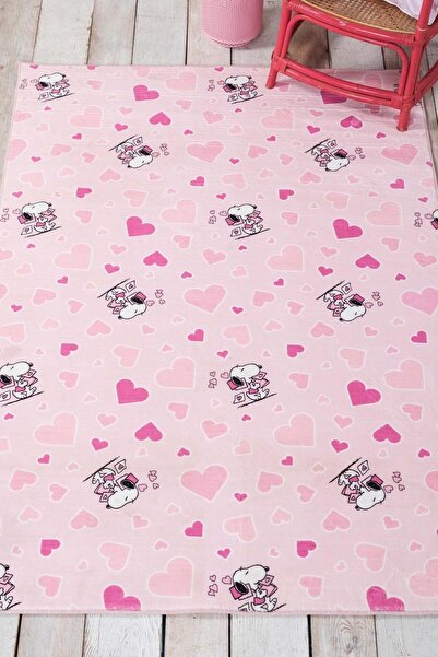 PEANUTS Snoopy Heart Ekstra Yumuşak Çocuk Halısı 80 Cm X 150 Cm