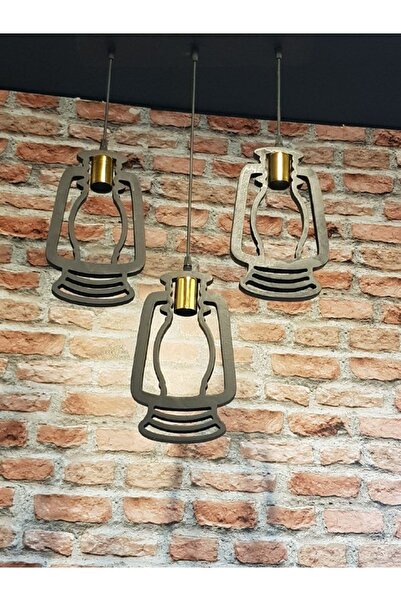 DESİNGSTORE Avize 3 Lü Otantik Modern Tasarım Fennüs Avize