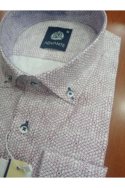 ADVANTE Cămașă pentru bărbați Güncüoğlu 100% bumbac cu mânecă lungă, slim fit