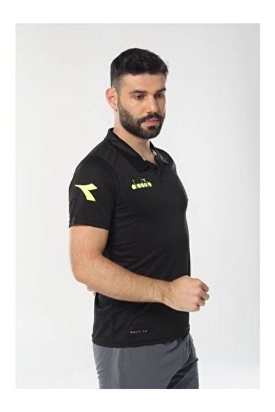 Diadora Μπλουζάκι Nacce Black Polo Collar - 1tsr06-μαύρο