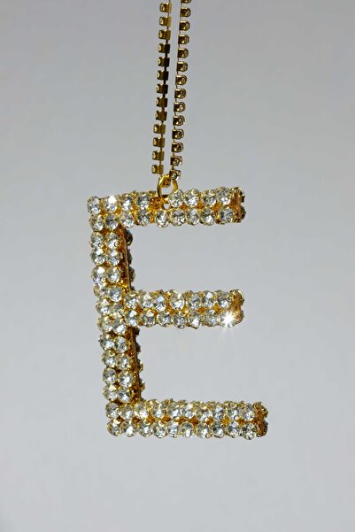 TASARIM ARABAM ATİKE ELİF AKIN Gold 7 cm ''e'' Letter Rearview Ornament