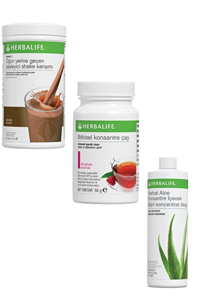 Herbalife Shake 1 Adet Çikolatalı 1 Adet Ahududulu Çay 50 gr Ve 1 Adet Herbal...