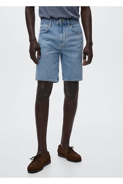MANGO Man Džínové bermudy Regular Fit