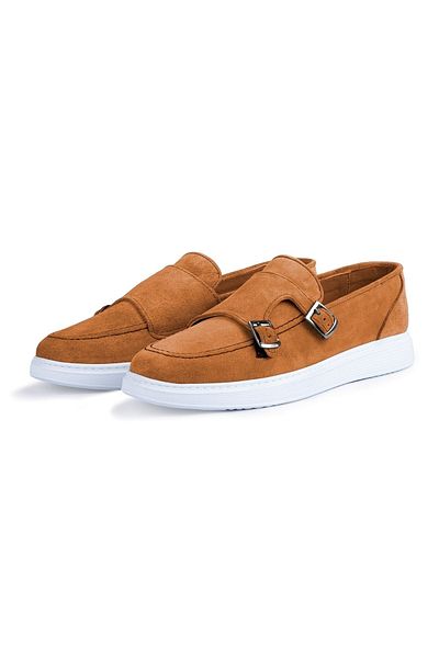 Ducavelli Luftige Echtleder-Wildleder-Herren-Freizeitschuhe, Wildleder-Loafer-Schuhe, Sommerschuhe Tan