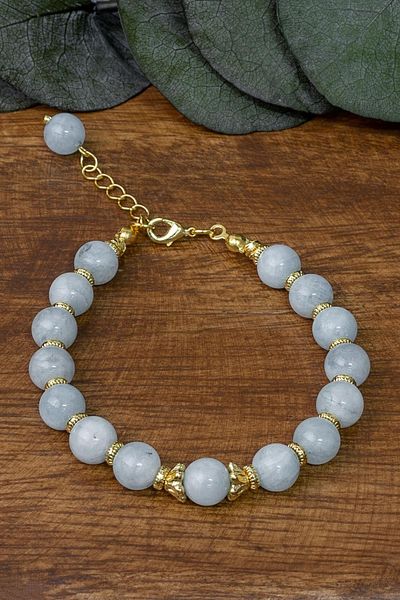 Dünya Doğal Taş Aquamarine Stone Bracelet