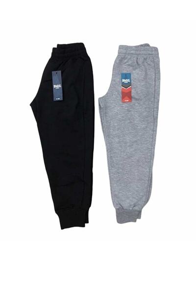 BLUEMOOR Children's Claret Red Navy Blue Sweatpants 2 Thread Knee-Free 2-Piece
