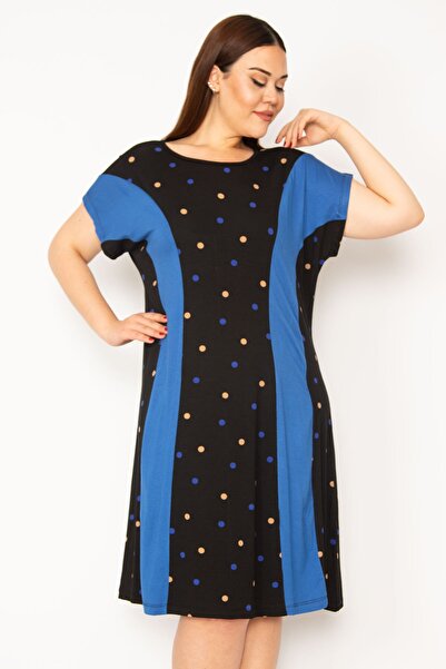 Şans Γυναικείο φόρεμα σε μεγάλο μέγεθος Saks Point Pattern Cup 65n33226