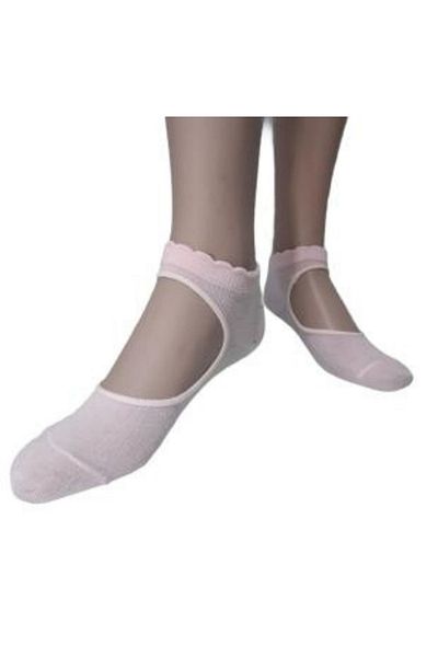 Dore Pack of 2 Open Top Non-Slip Sole Silicone Short Yoga and Pilates Socks