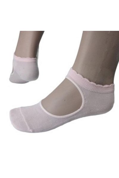 Dore Pack of 2 Open Top Non-Slip Sole Silicone Short Yoga and Pilates Socks