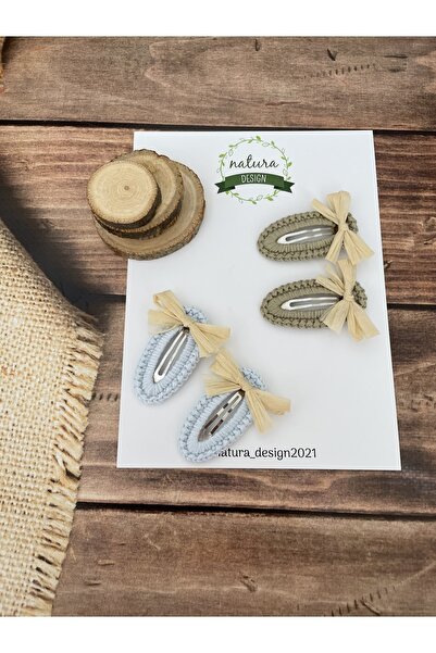 NATURA DESİGN Set de catarame cu fixare cu 4 piese din plasă