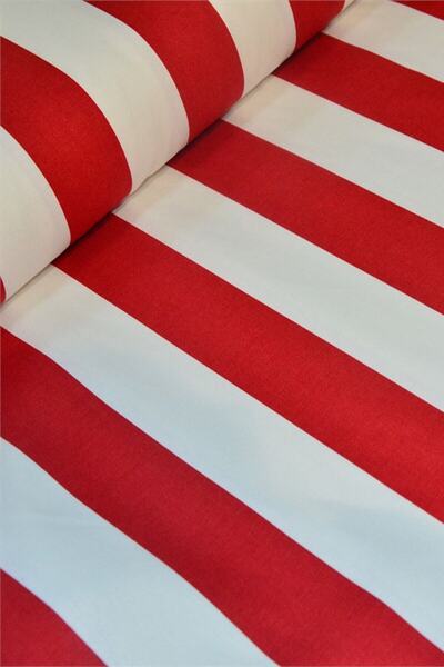 gözde tuhafiye Kırmızı Çizgili Koyu Döşemelik Duck Bezi Kumaş